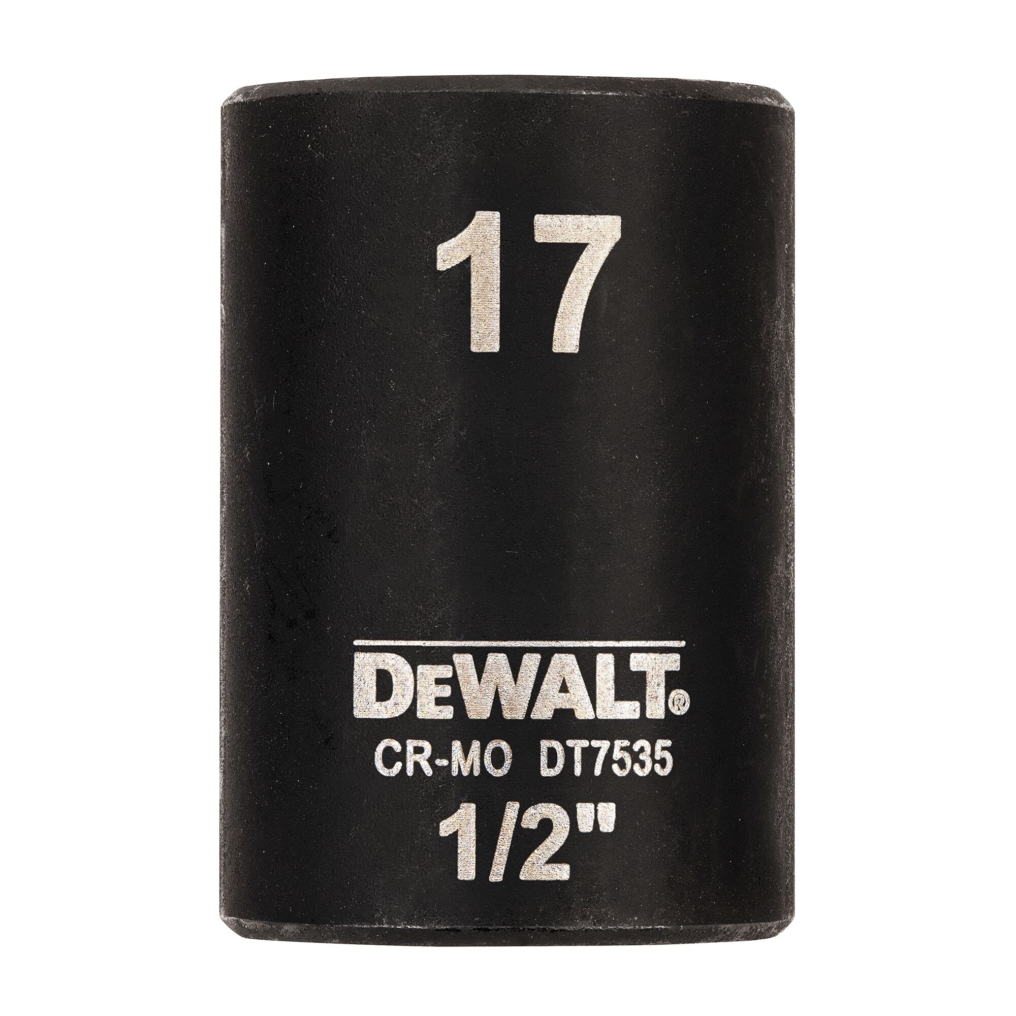 Dewalt Multi-Coloured Dt7535-Qz Impact Socket (Shallow), 17 Mm, 1/2