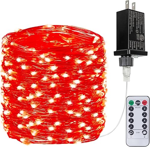 Vista 70 de Guirnalda de 200 luces LED enchufables de 66 pies, tira de luces impermeables para exteriores e interiores, 8 modos con temporizador, luz de Navidad