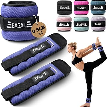 BAGAIL Ankle Wrist Weights for Women & Men, A Pair of 1/2/4/6/8/10 lbs