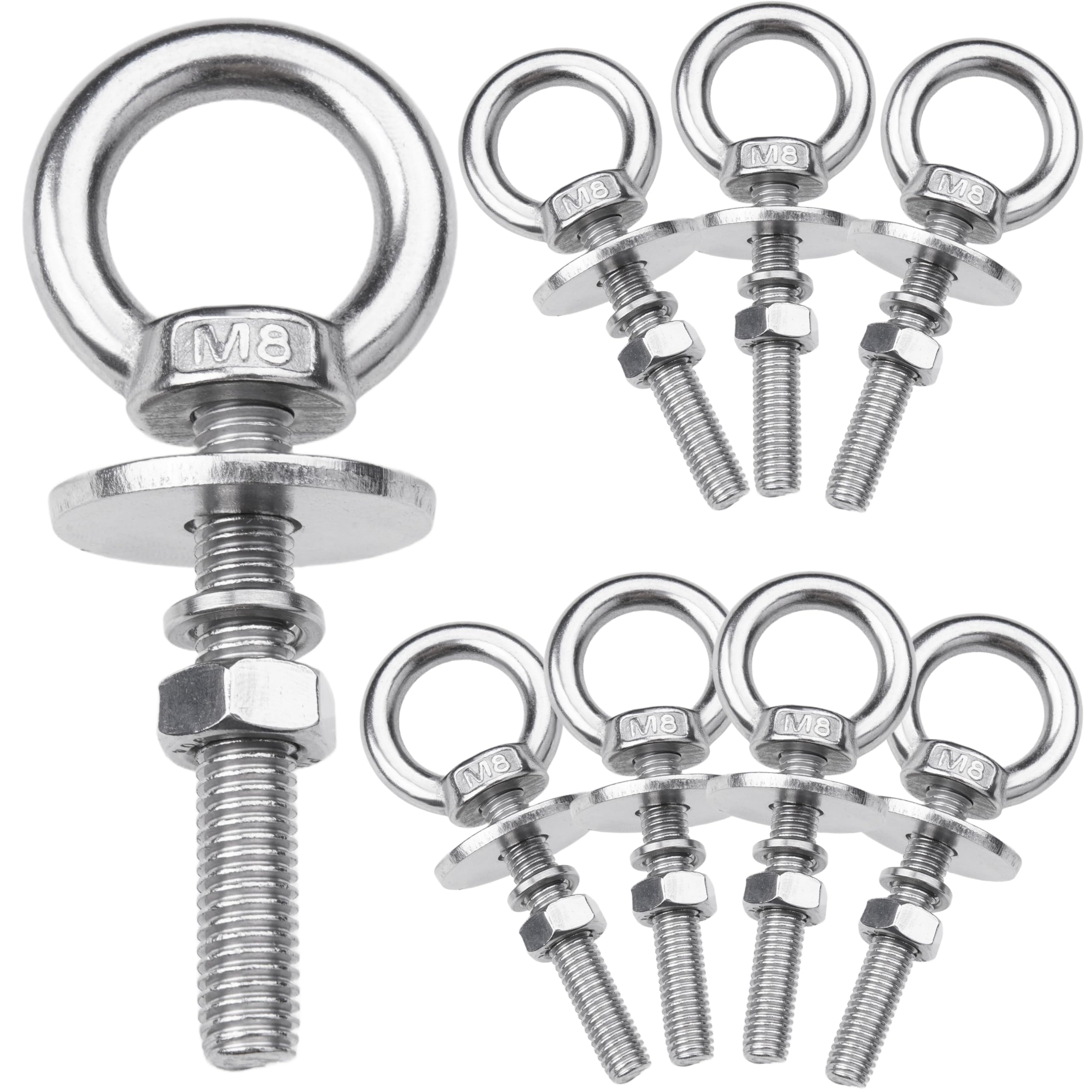 M8 Stainless Steel Eye Bolts - 4 Pack -15