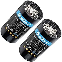 Vista 16 de Blue Stars, versión mejorada, 2 paquetes de 216-259 uF/MFD 220-250 V, pieza de repuesto de condensador de arranque redondo, ajuste exacto