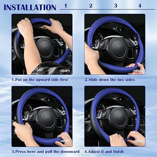 Miniatura 7 de CAR PASS Juego completo de fundas de asiento de automóvil de malla de aire 3D con esponja de 0.197 in, 4 alfombrillas impermeables para automóvil,