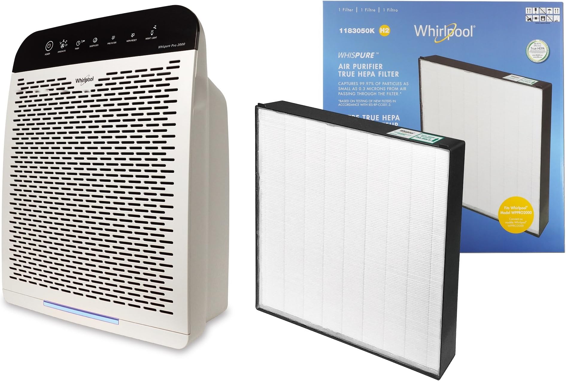 Amazon.com: Whirlpool Whispure WPPRO2000 &amp; Extra Genuine HEPA ...