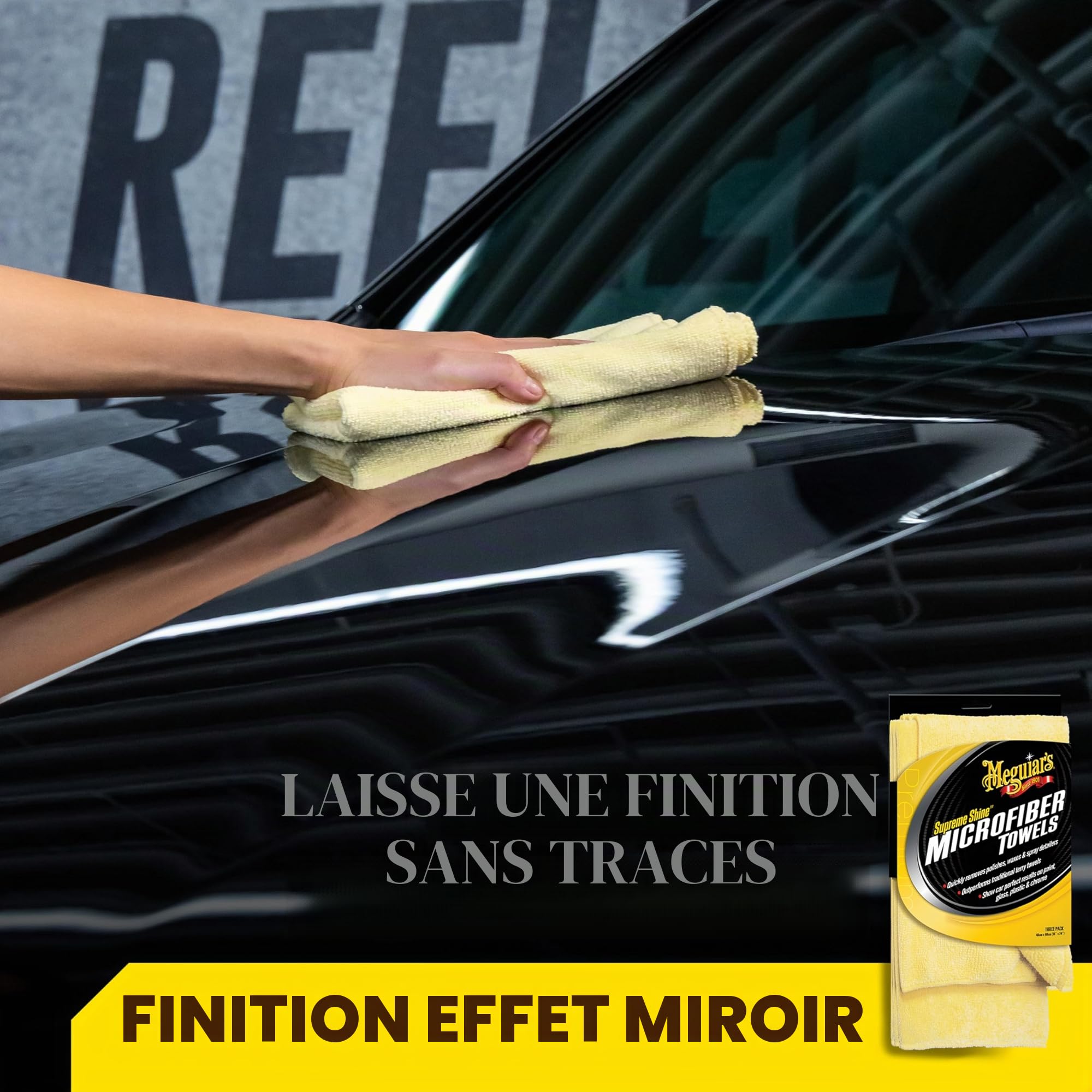 Meguiar's Lot de 3 Chiffons Microfibre Supreme Shine 40 cm X 60 cm