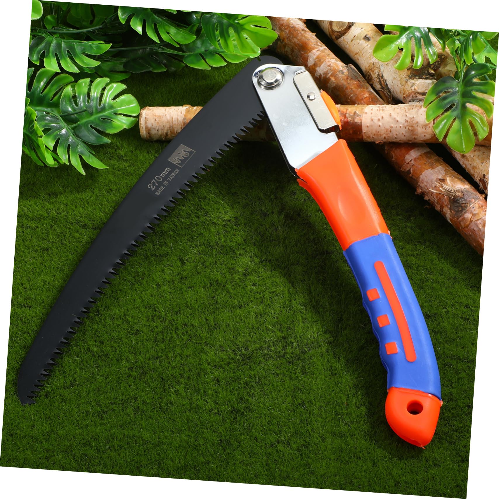 PartyKindom Segaccio Pieghevole per Potatura Alberi, Lama Sk5 e Manico Ergonomico in Plastica, Adatto per Giardinaggio, Escursioni e Casa