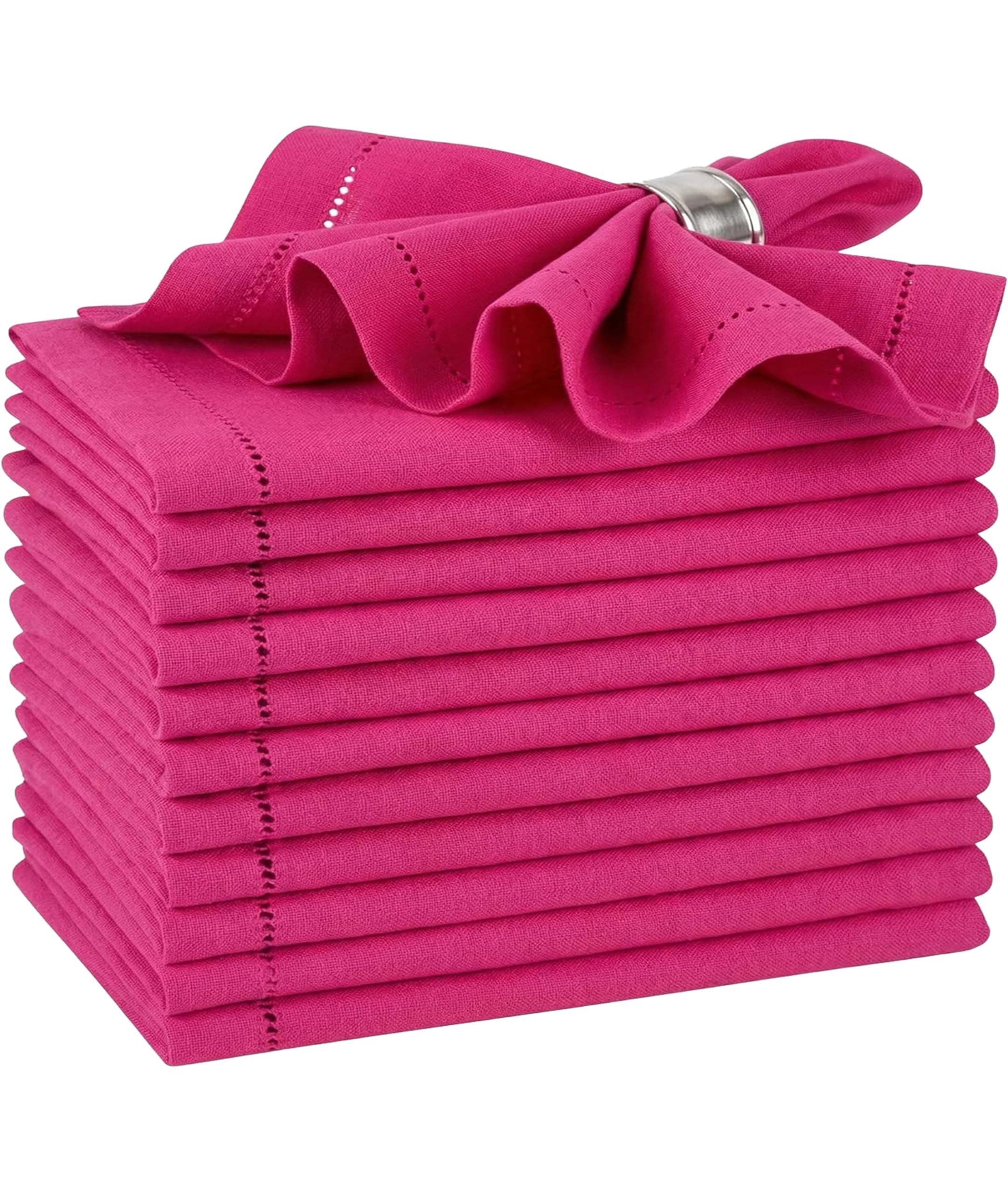Palisa Hot Pink Cotton Napkins Set of 12