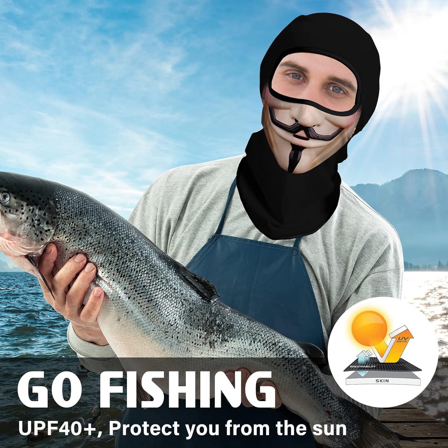 Obacle Balaclava Face Mask Men Women Lightweight for Ski Hunting Cycling Fishing - Image 8