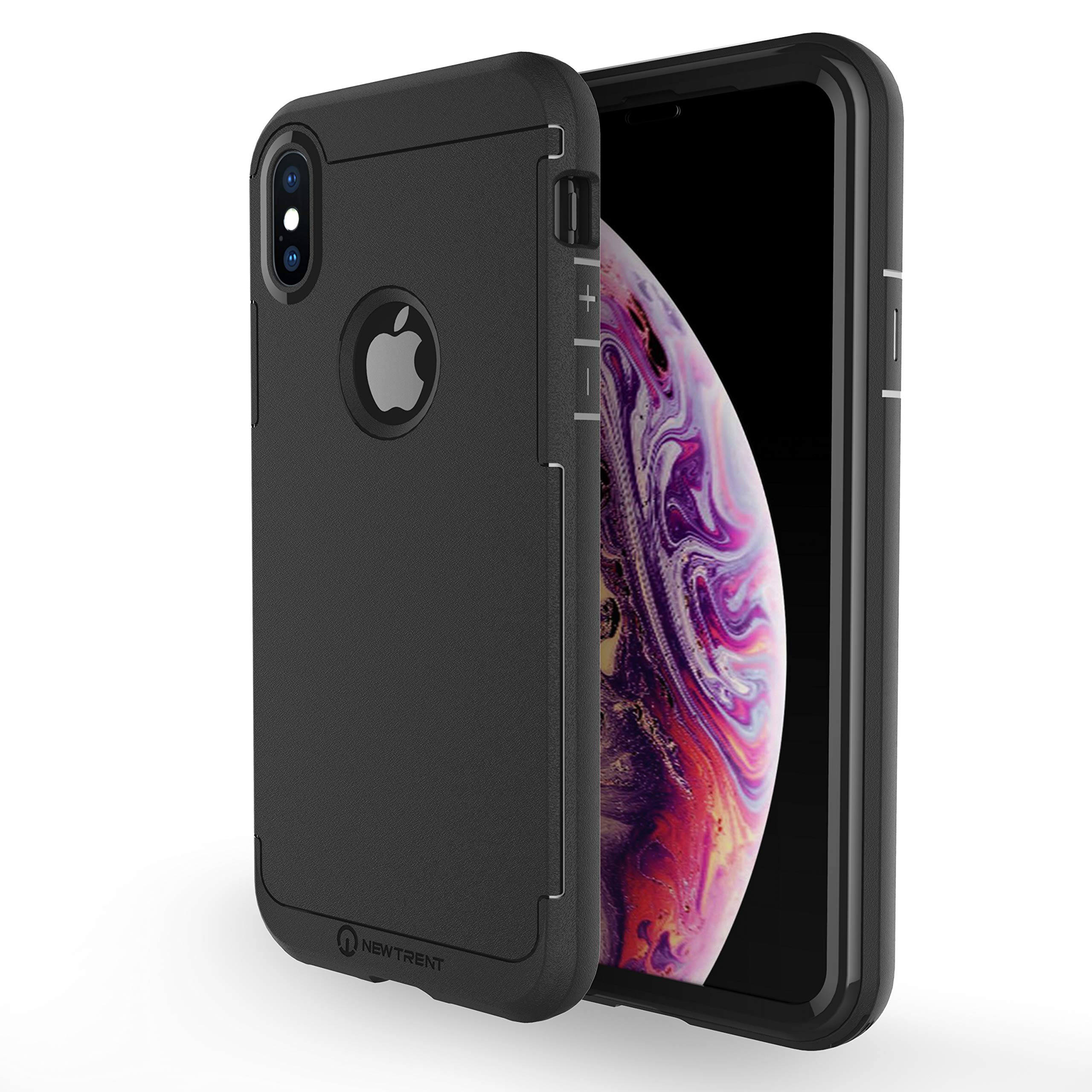New Trent 5.8-Inch iPhone Xs (2018) and iPhone X Case (2017) Trentium Full-Body Protection Case with Built-in Screen Protector for Apple iPhone Xs (2018) and iPhone X (2017) Black