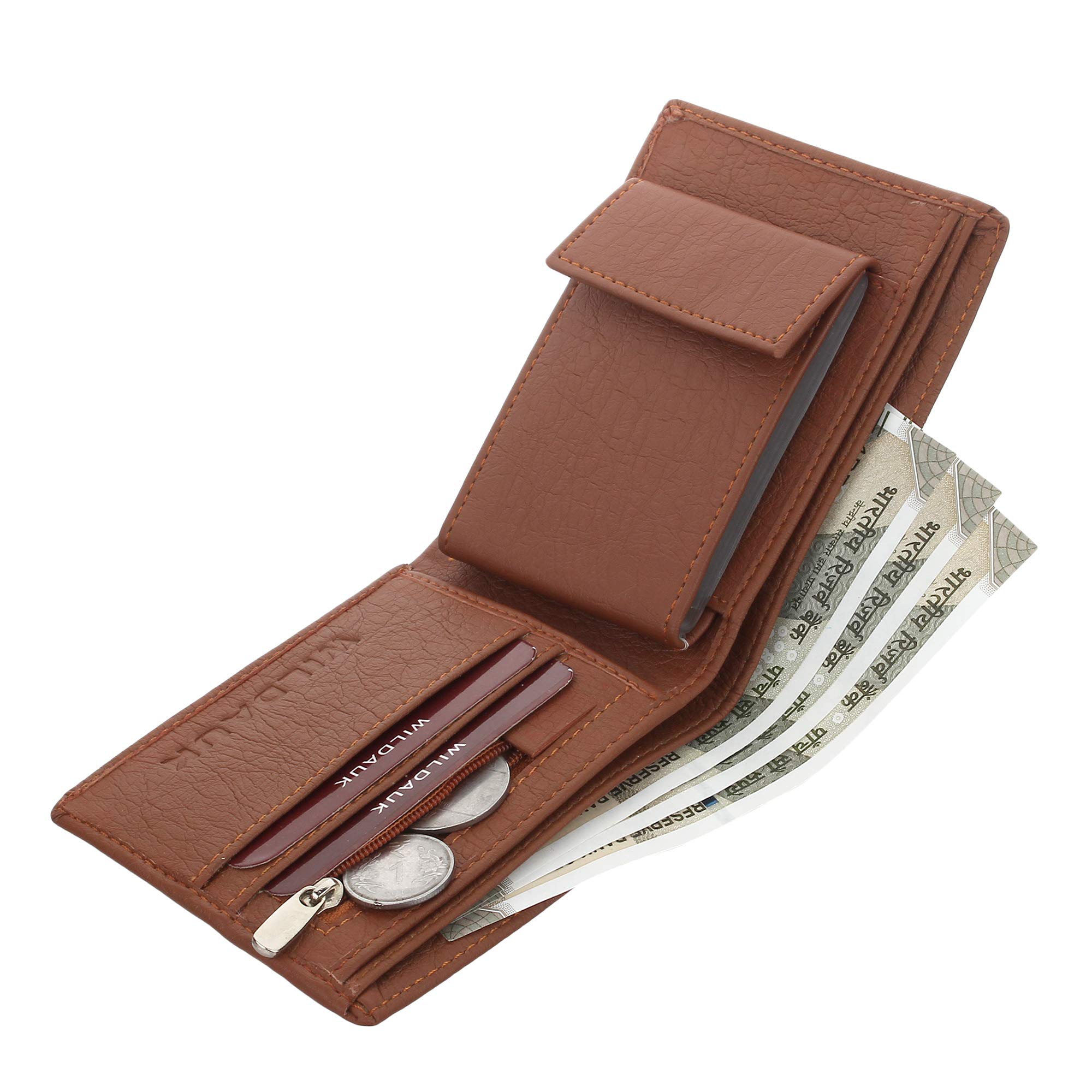 Men Artificial Leather Wallet (Tan)-image-14