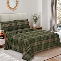 Vista 221 de RUVANTI Flannel Sheets Twin Size - 100% Cotton Double Brushed Twin Sheets Set, Deep Pockets 16 Inches, All Seasons Breathable & Extra Soft Bed Bali