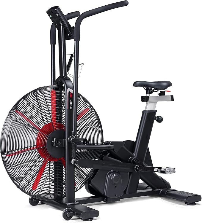 leikefitness Fan Exercise Bike Upright AirBike Indoor Cycling