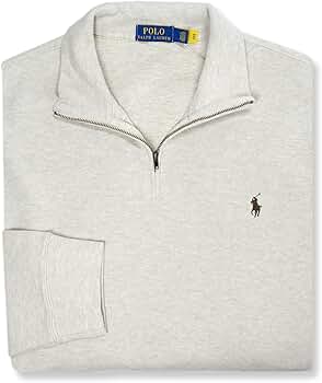 POLO RALPH LAUREN Men's Half Zip French Rib Cotton Pullover