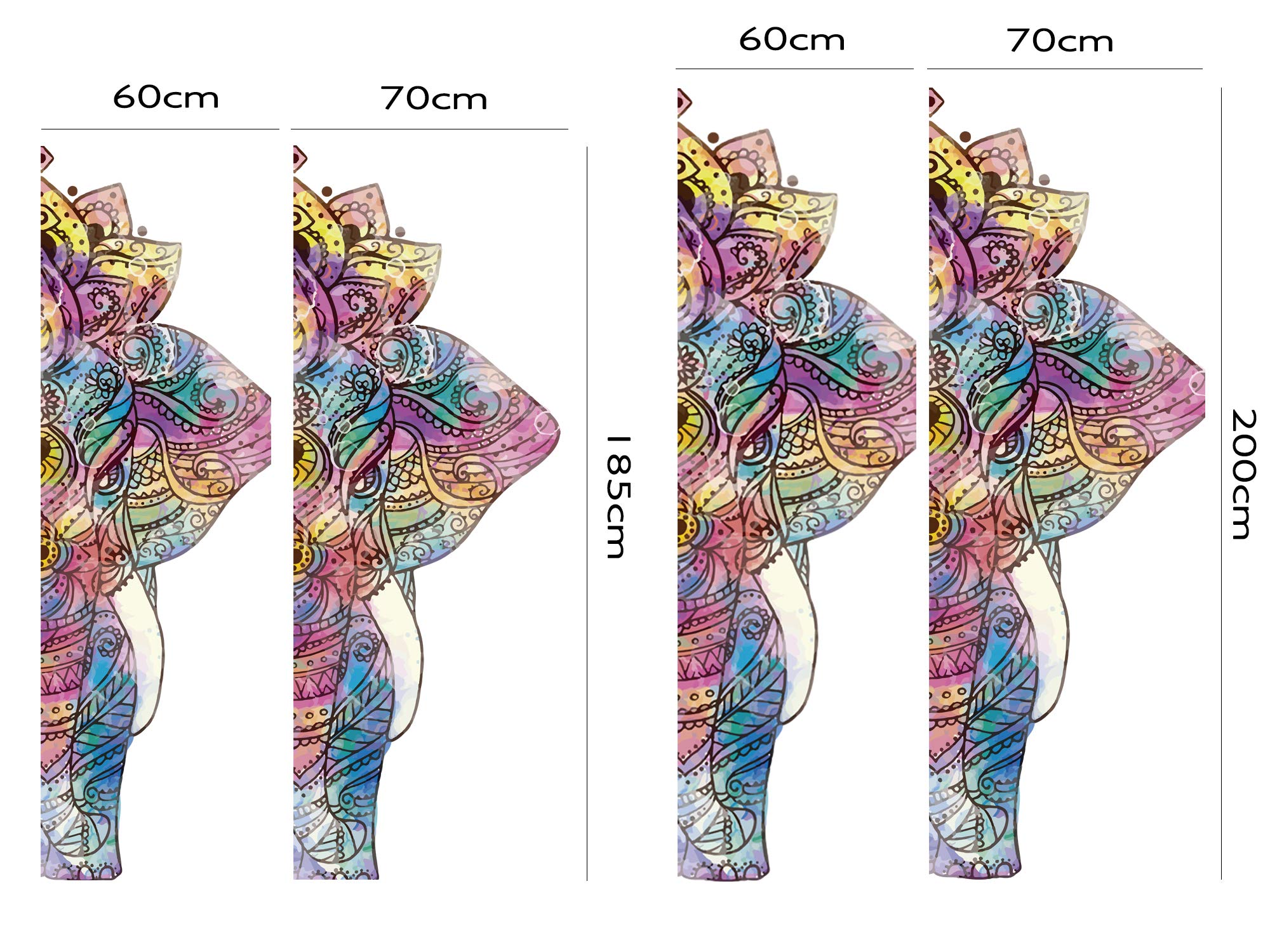 Adesivo Frigorifero Hippie Mandala - Vinile Removibile, Decorazione Cucina Colorata