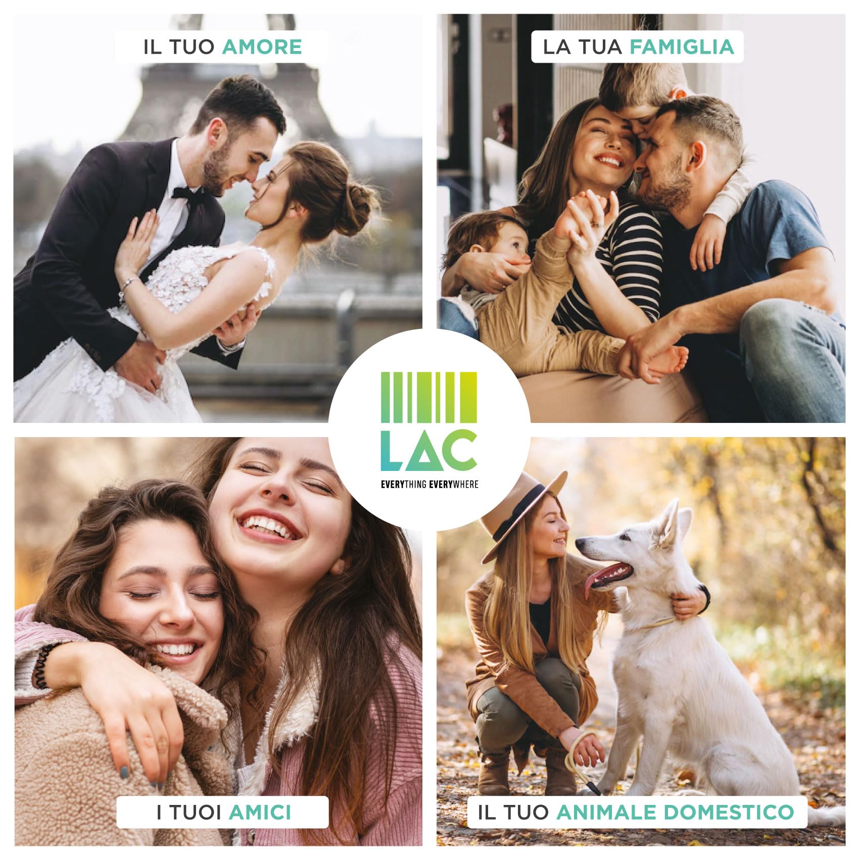 LAC Lampada Personalizzata con Foto 3D - Lampada da Personalizzare Incisa su Plexiglass e Base in Legno | Cornice con foto Personalizzata, Regalo Personalizzato per Coppia, Famiglia o Amici