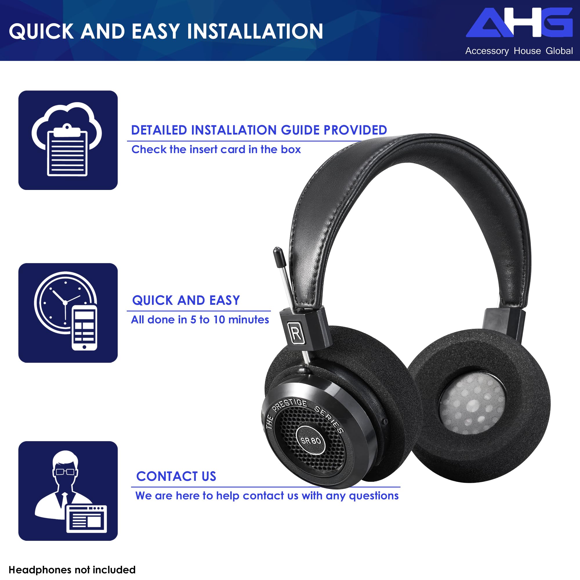 GRADO SR325e イヤーパッド新品 箱あり Amazon | AHG Accessory House Global Sheepskin ヘッドバンド パッド