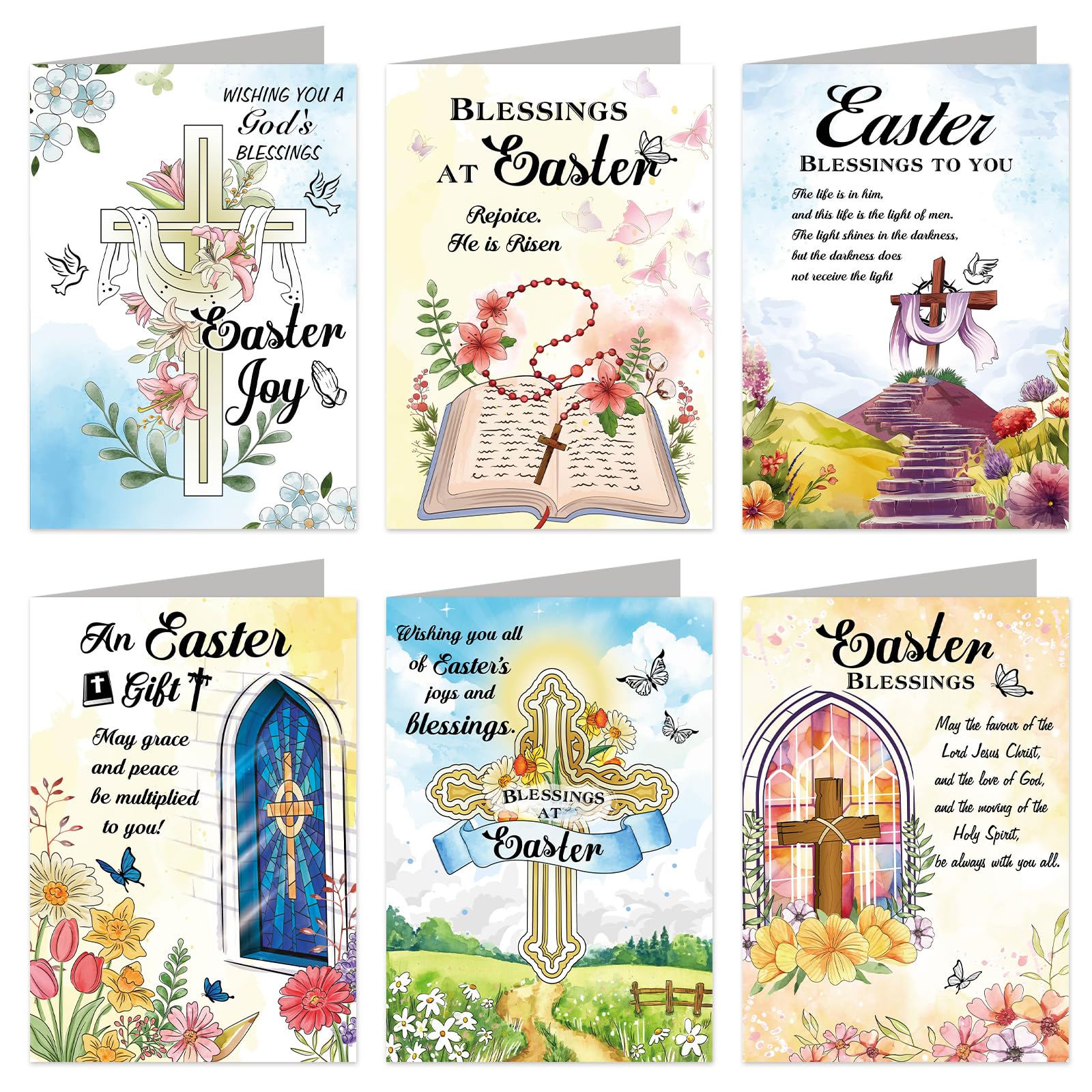 howaf-6-pack-religions-easter-greeting-cards-with-envelopes-christian-he-is-risen-cards-for-easter-spring-holiday-gift-giving-christian-easter-gift-cards-jesus-cross-inspiring-bible-cards-10-2-7-2-amazon-ca for Free Printable Christian Greeting Cards HOWAF 6 Pack Religions Easter Greeting Cards with Envelopes, Christian He is Risen Cards for Easter Spring Holiday Gift Giving, Christian Easter Gift Cards Jesus Cross Inspiring Bible Cards, 10.2''*7.2'' : Amazon.ca: for Free Printable Christian Greeting Cards