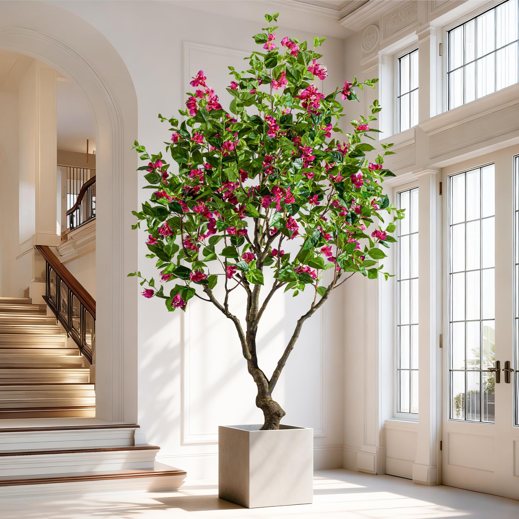 8FT artificial bougainvillea tree with realistic flowers