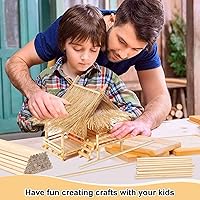 Vista 7 de ONUPGO 10 varillas de clavija, clavijas de madera sin terminar de 5/8 x 12 pulgadas para manualidades y bricolaje
