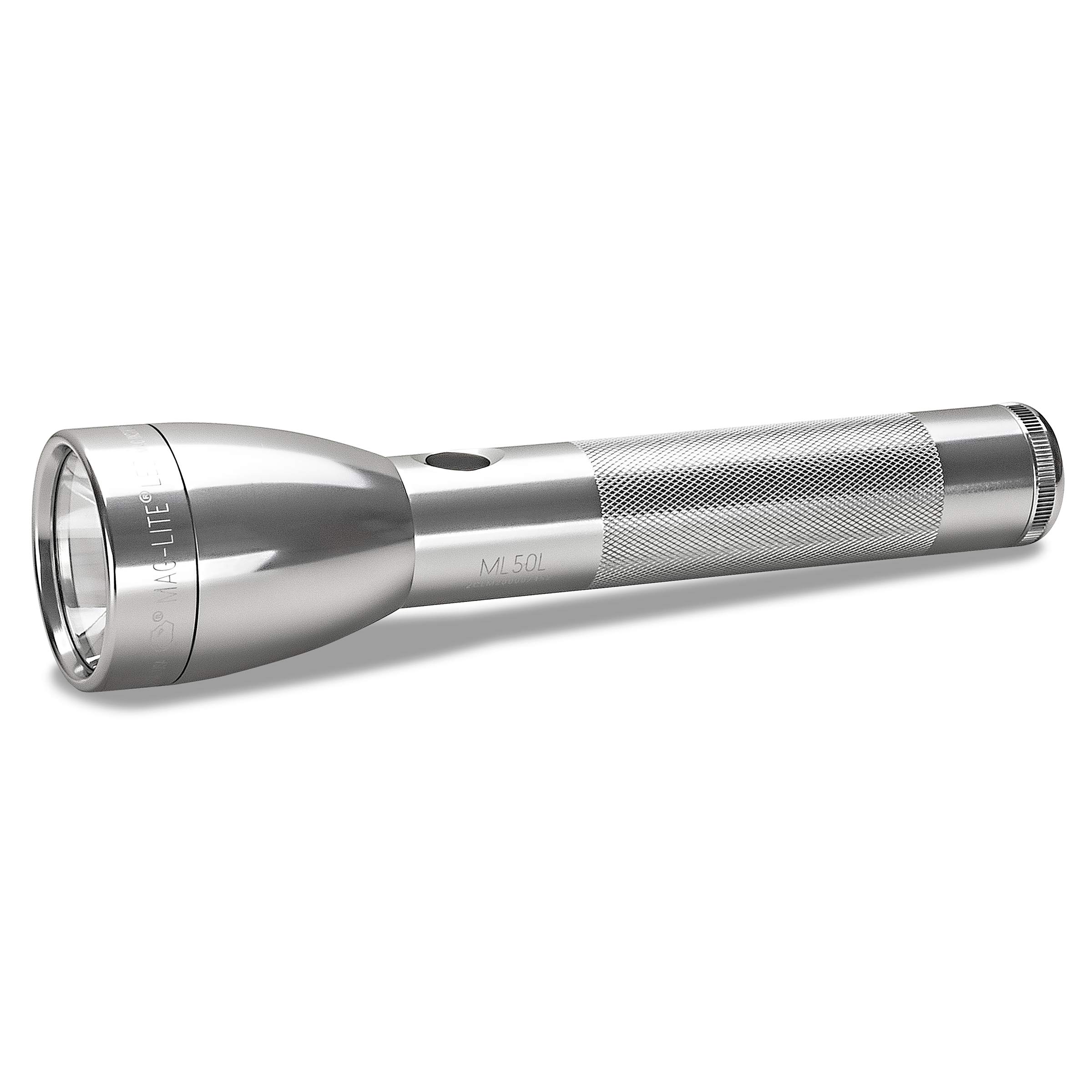 MagLite ML50L LED 2-Cell C Flashlight - Silver, Water & Shock Resistant