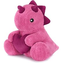 Ditucu Original Loving Triceratops Dinosaur Stuffed Animal with Heart 12 inch Cute Dino Plush Toys for Romantic Sweet for Mom Kids Girlfriend Purple