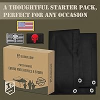 Vista 3 de Juego de tablas de parcheo con 3 parches tácticos, parche de bandera estadounidense, calavera roja, calavera tenue, pared versátil para moral