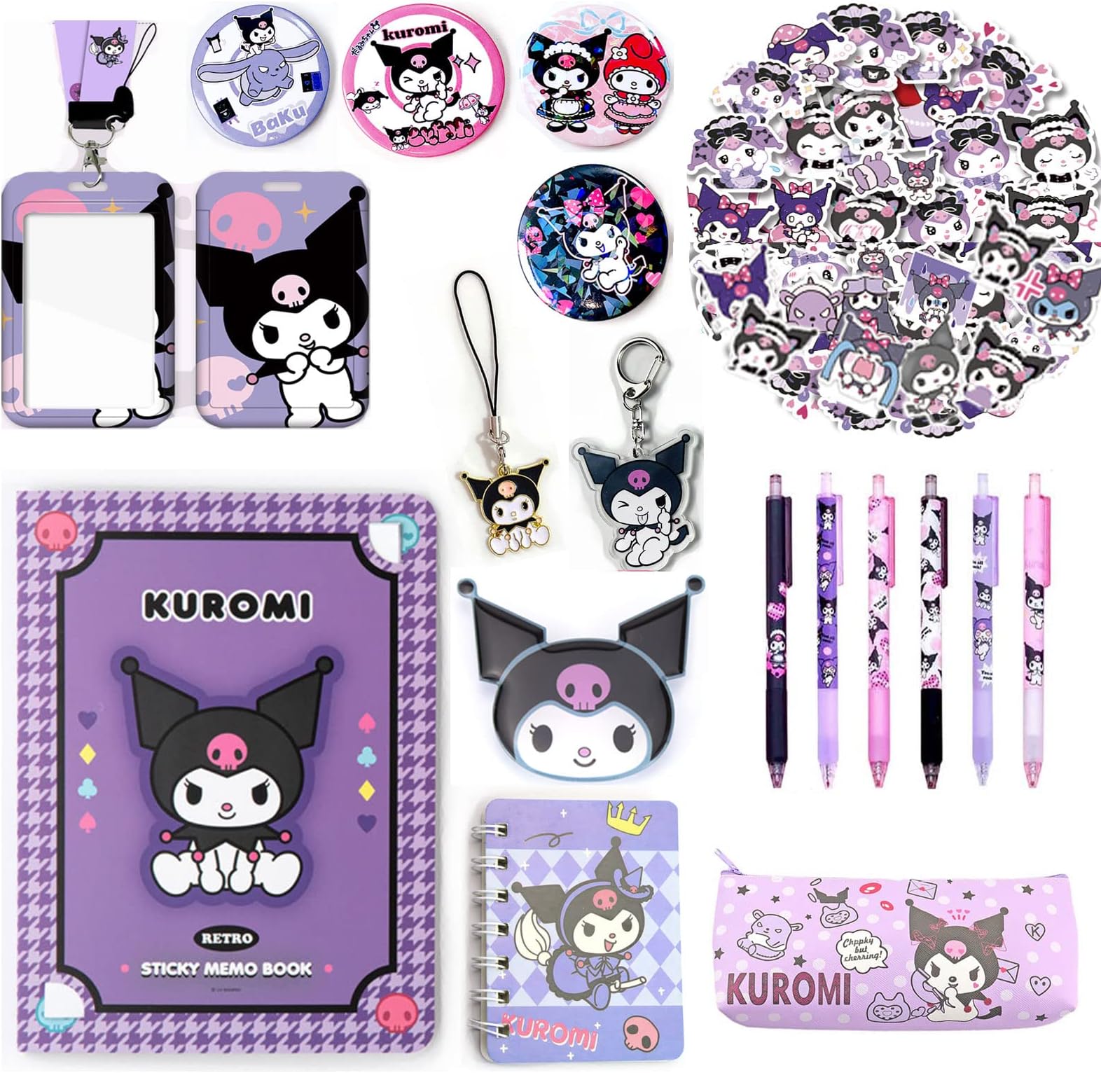Cute Kuromi School Supplies Set Kawaii Office Supplies
