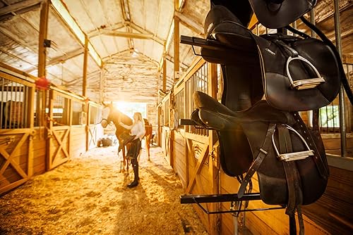 Miniatura 6 de SteelChimp Saddle Rack Wall Mount - Equestrian 4-Tier Heavy Duty  Western and English Saddle Rack  Holds Tack, Pad, Accessories etc. for Horses  USA