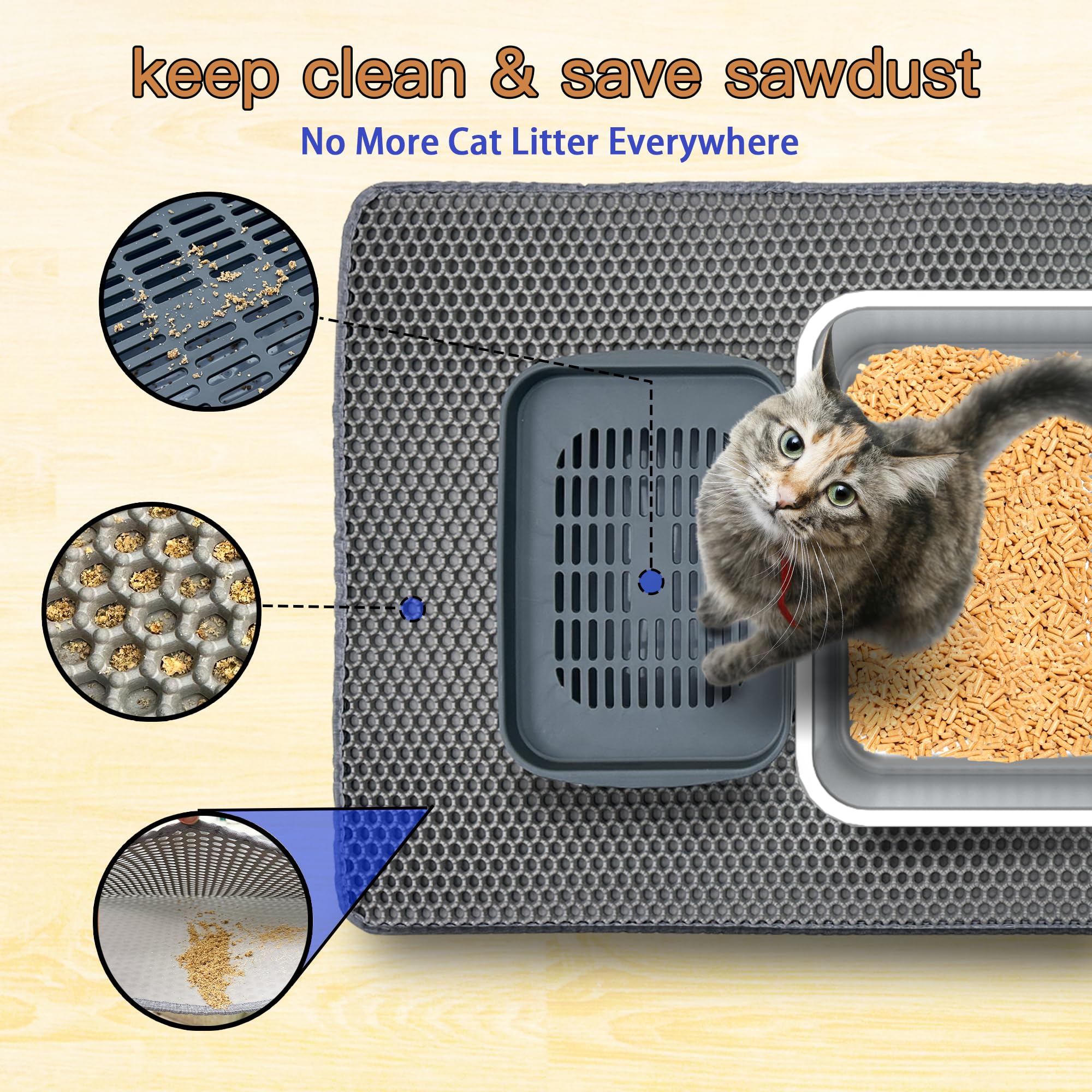 Wood Pellets Small Sifting Litter Box Sifting Stainless Steel