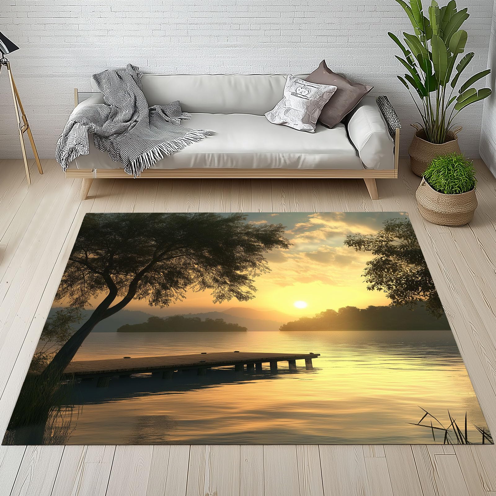 Tapis chambre d'enfant paysage naturel pour une décoration douce