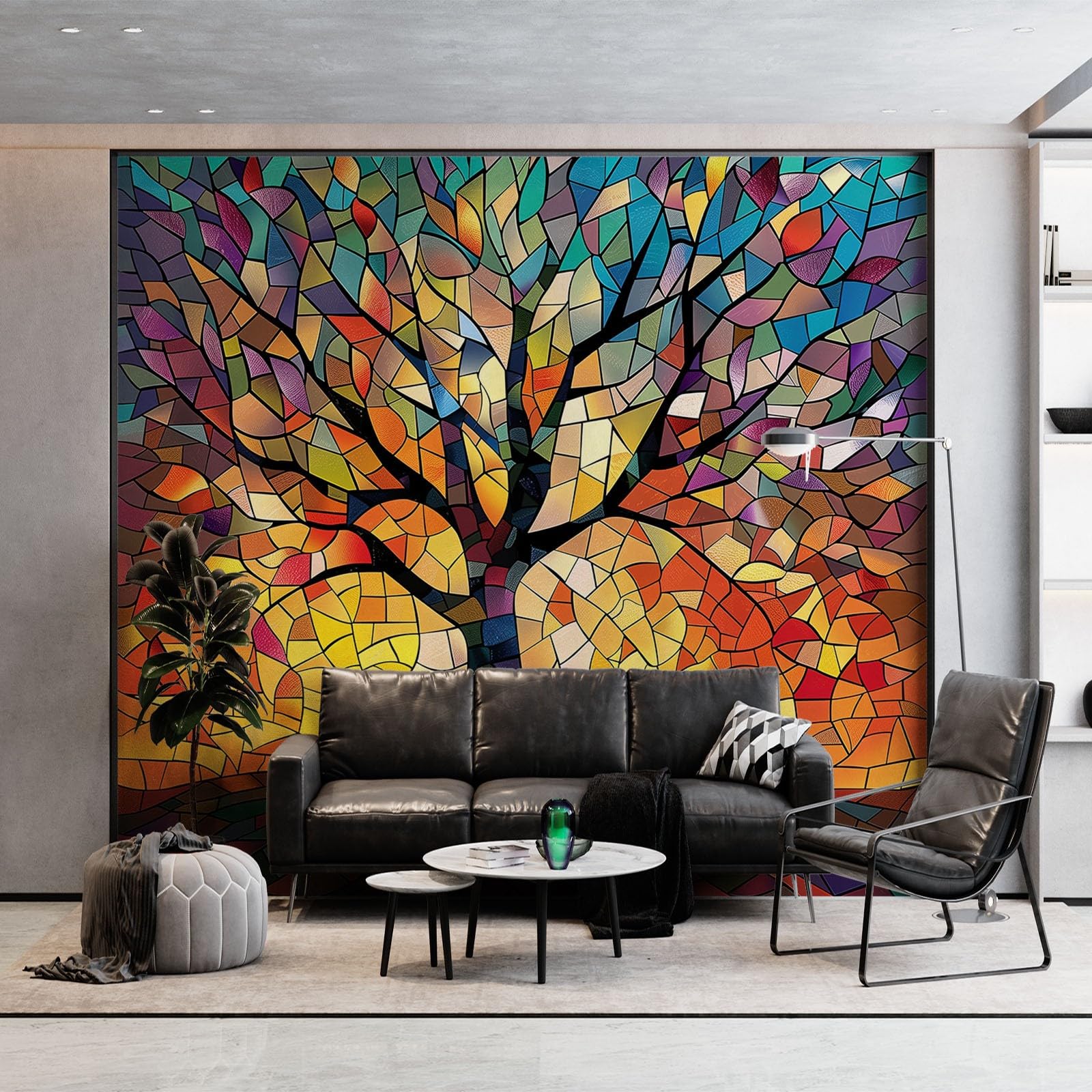 Papier Peint Photo 3D Couleur – Motif Artistique 1226NA, Pour Mur, Famille Fay