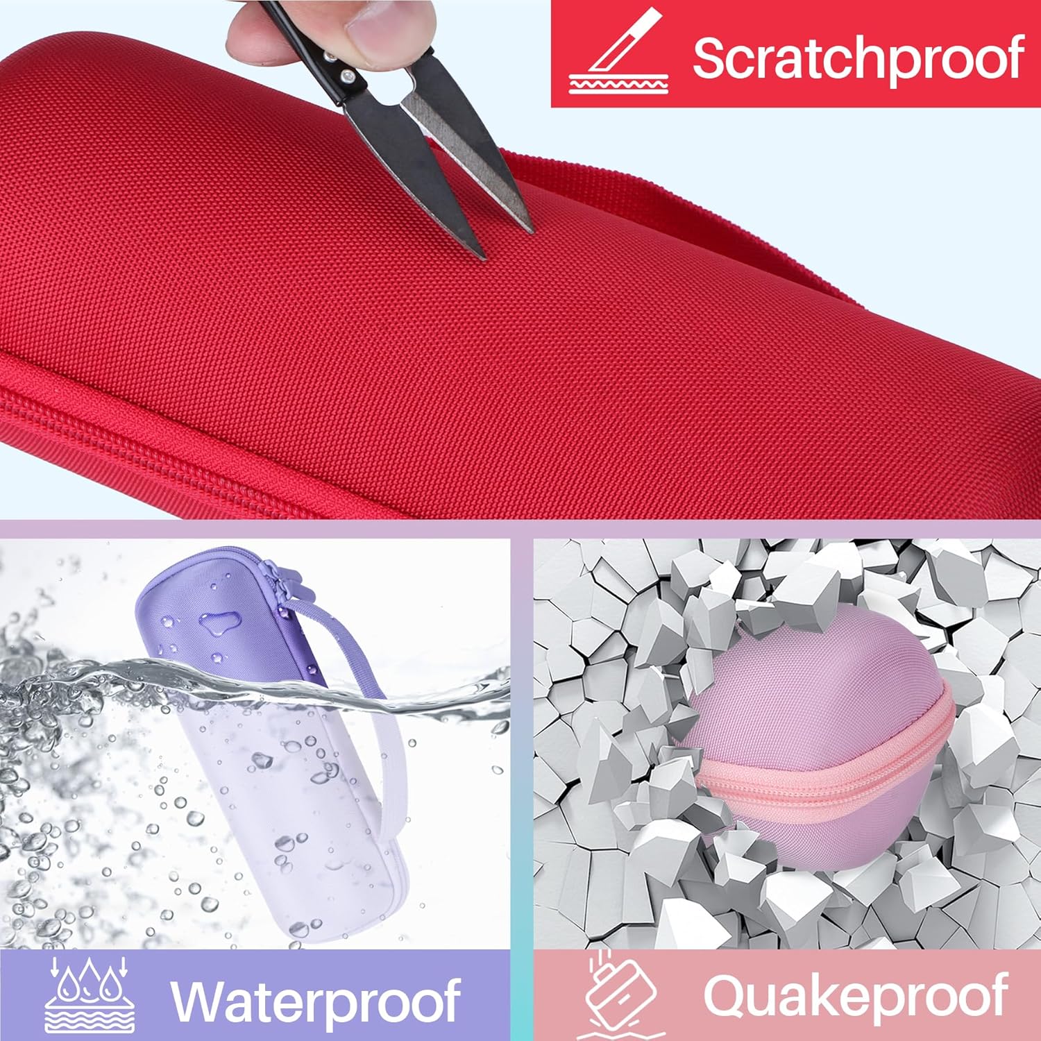 Hard Case Compatible with JBL Flip 7 6 5 4 Waterproof Portable Speaker (Pink Case) - Image 7