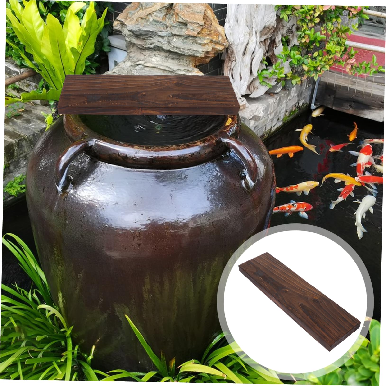 ABOOFAN Decorative Wood Board for Aquarium Fish Tank Landscape Carbonized Small Compact 35cm