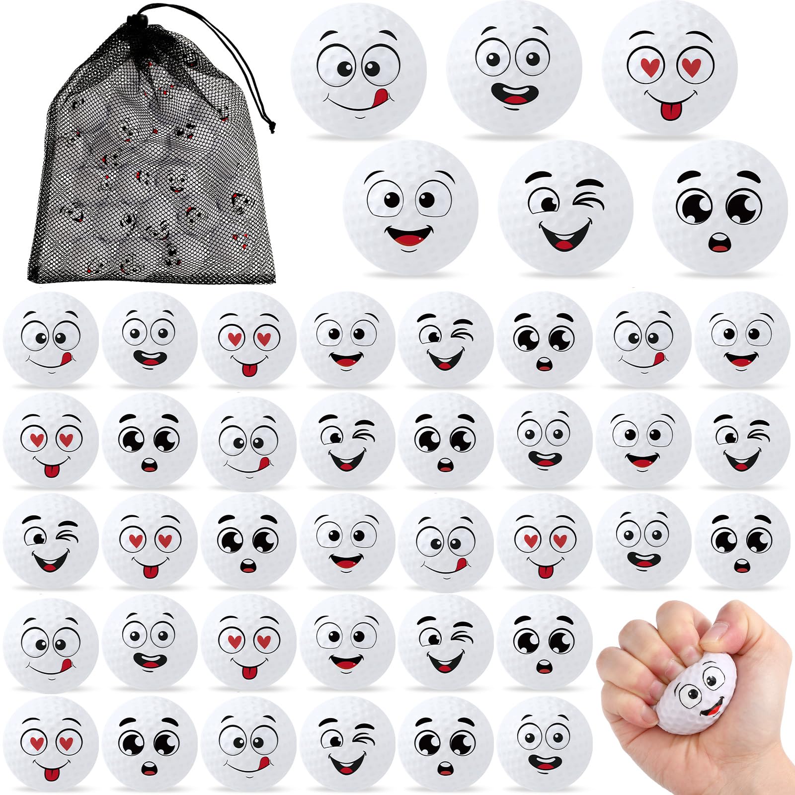 Syhood 48 Pcs Mini Golf Stress Ball Golf Party Favors ...