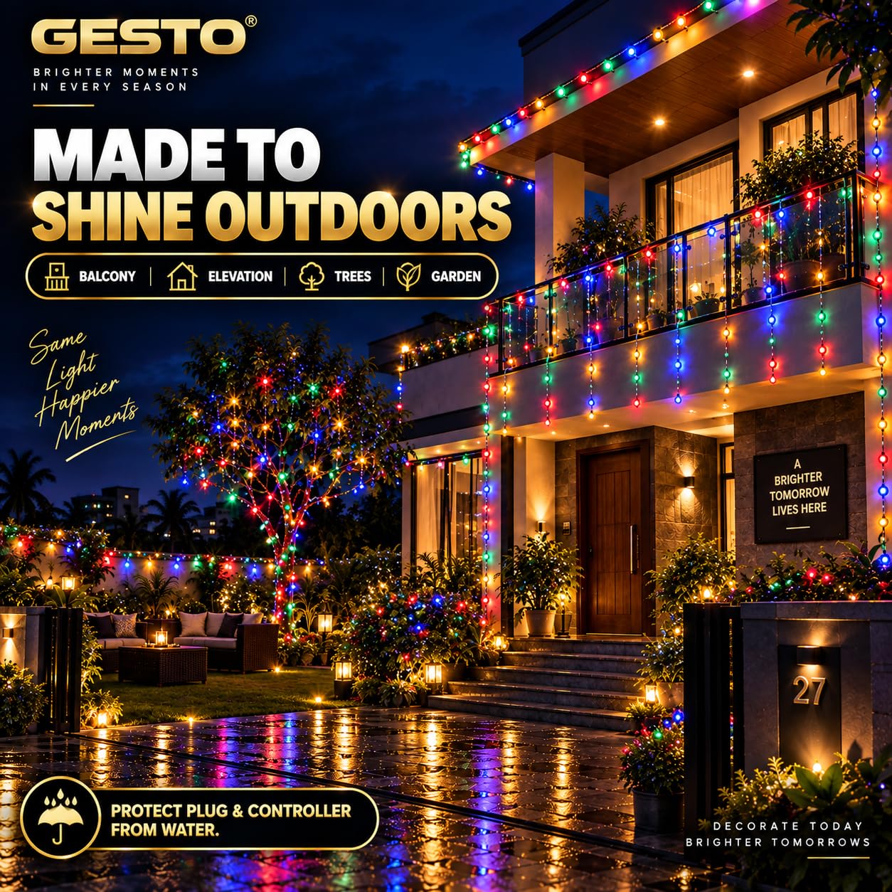 Gesto 55m LED String Lights - Multicolor & 8 Modes -8