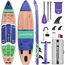 Inflatable Stand Up Paddle Board - Ultra Stable Wide Paddle Boards of All Skill Levels, Full-Color Gradient Design, Anti-Slip EVA Deck with Premium Accessories