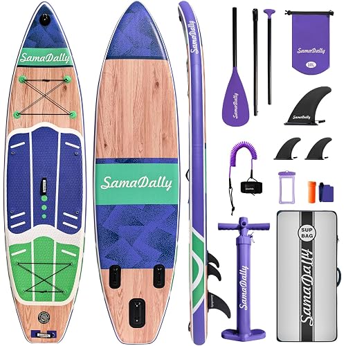 Inflatable Stand Up Paddle Board - Ultra Stable Wide Paddle Boards of All Skill Levels, Full-Color Gradient Design, Anti-Slip EVA Deck with Premium Accessories