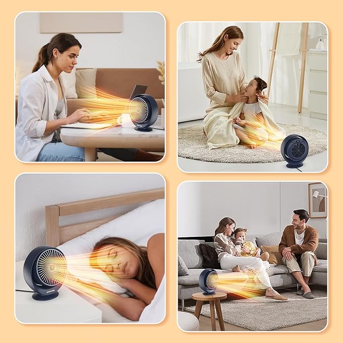 Calefactor Eléctrico Portátil Cerámico PTC 800W 220V miniatura 6