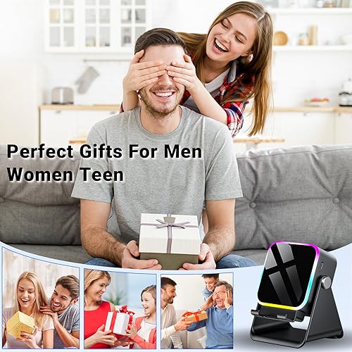 Miniatura 8 de Altavoz de inducción con soporte para teléfono 5 en 1 Inducción inalámbrica Bluetooth Audio para iPhone Android Altavoces Amplificador con luz