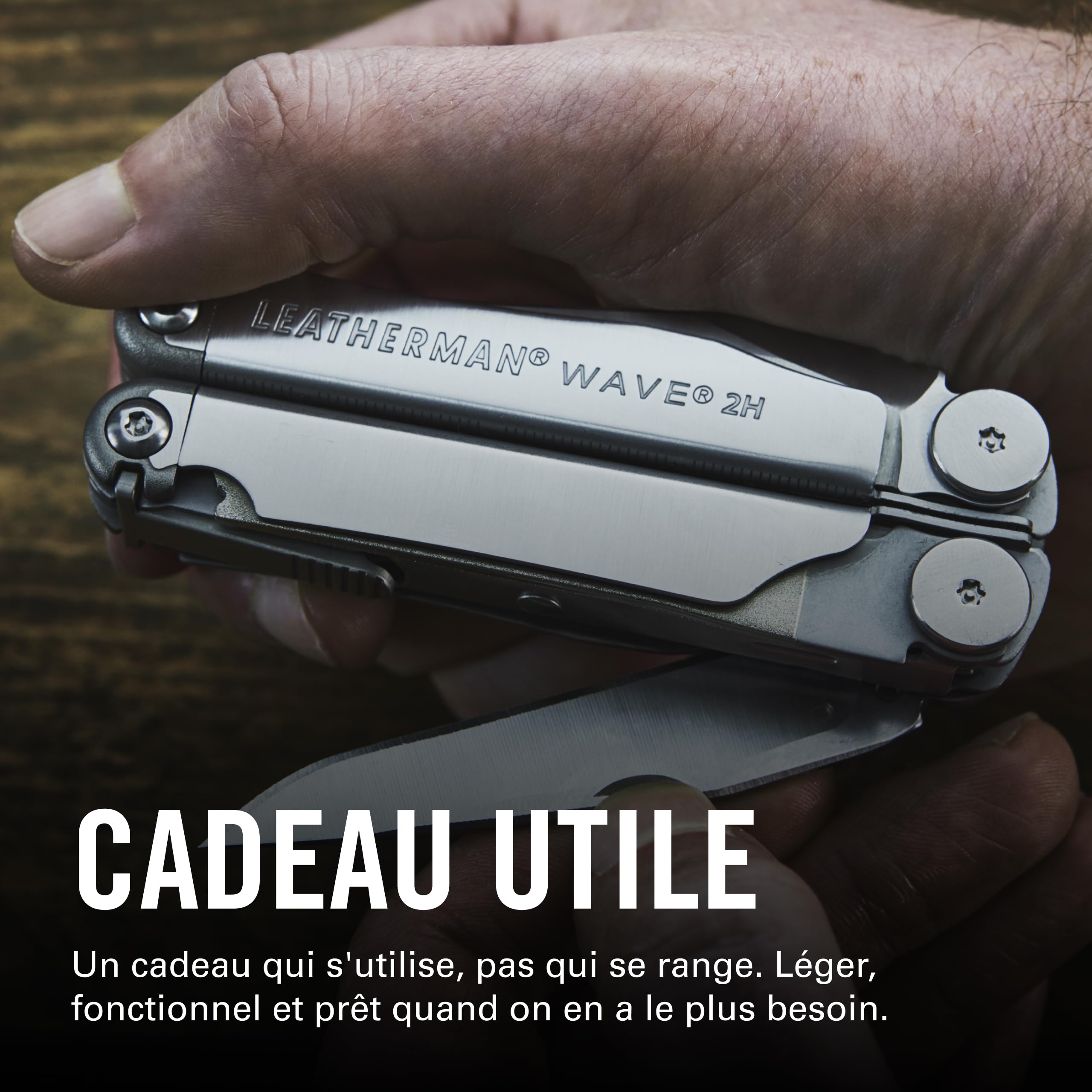 Leatherman 2H Wave+ Outil Multifonction, Acier Inoxydable | Outil 18-en-1 en Acier Inoxydable pour Usage Intensif avec Lames, Pinces et Coupe-Fils