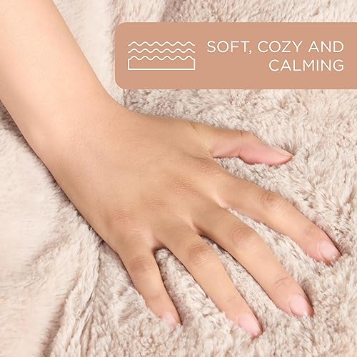 Miniatura 11 de Town & Country Everyday CuddleTown - Cama cómoda y acogedora de lino sintético para mascotas, espuma de apoyo y calmante, parte inferior