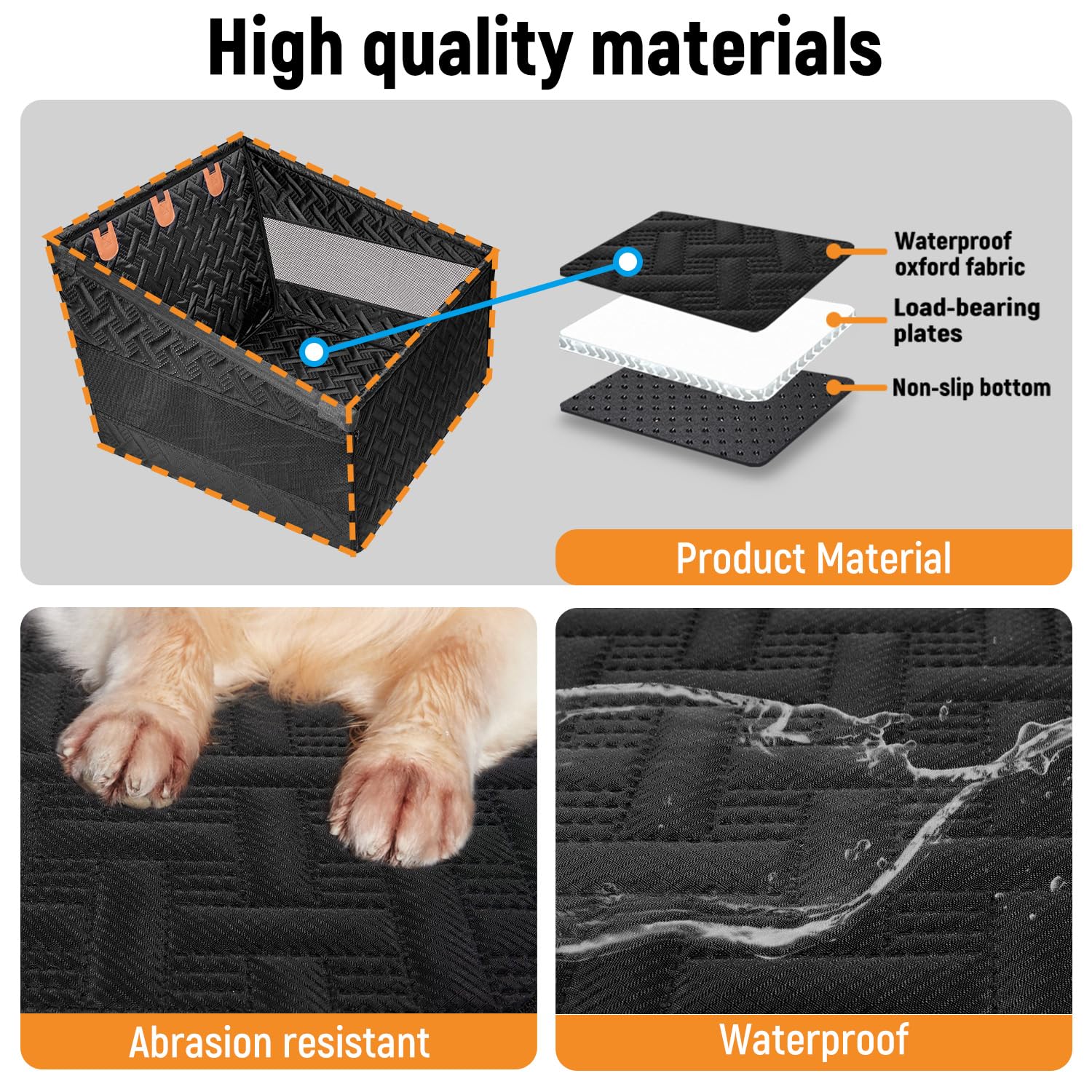 YJGF Large Dog Car Seat Large Size Dog,Pet Car Seat Cover for Back Seat Extende,Pet Booster - image 4