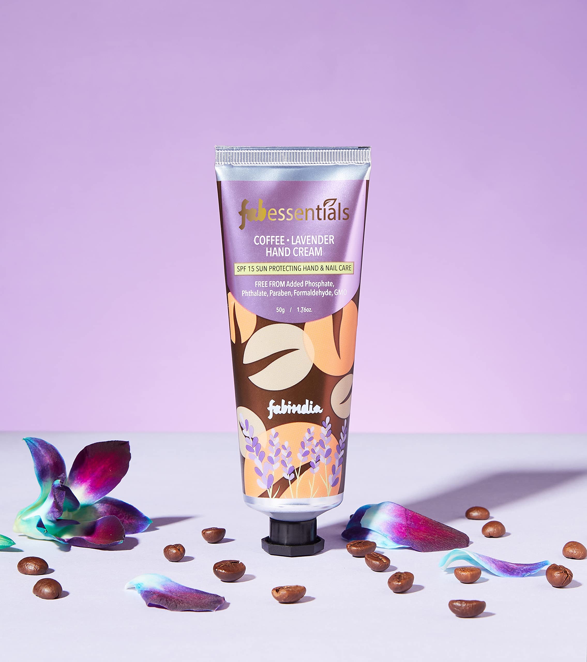 Fabessentials Coffee Lavender Hand Cream with SPF 15 - 50gm | Shea Butter | Protects from Premature Ageing | Moisturises & Nourishes Hand & Nail Cuticles | Hand Cream for Women & Men | Hand Moisturizer | Hand Cream for Dry and Rough Hands - Image 6 thumbnail