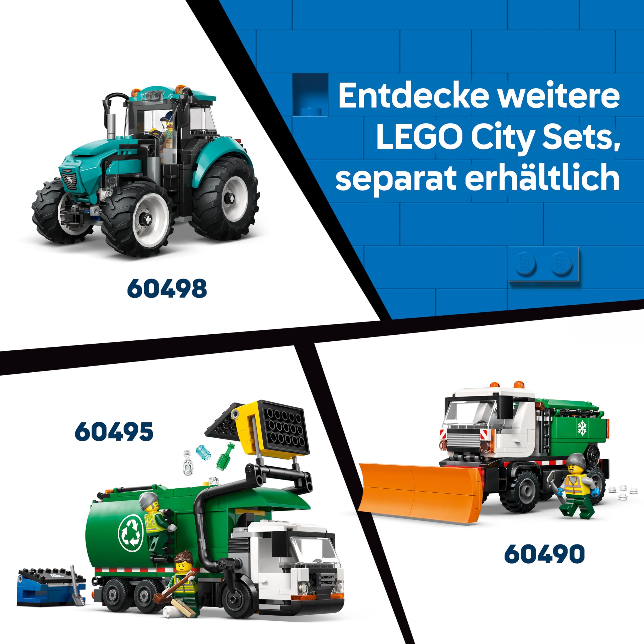 LEGO City Betonmischer - Lehrreiches Baufahrzeug Spielzeug mit 3 Minifiguren, drehbarer Trommel & Ausgießfunktion - Geburtstagsgeschenk für Jungen ab 7 Jahren - 60478