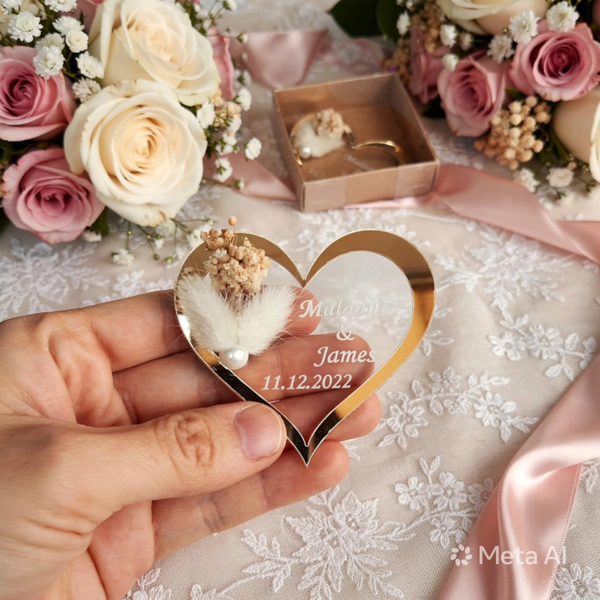 regalos invitados boda, acrílica piezas imán detalles boda para invitados, Recuerdos de boda para invitados, detalles comunion bautizo para invitados (dorado, juego de 18)
