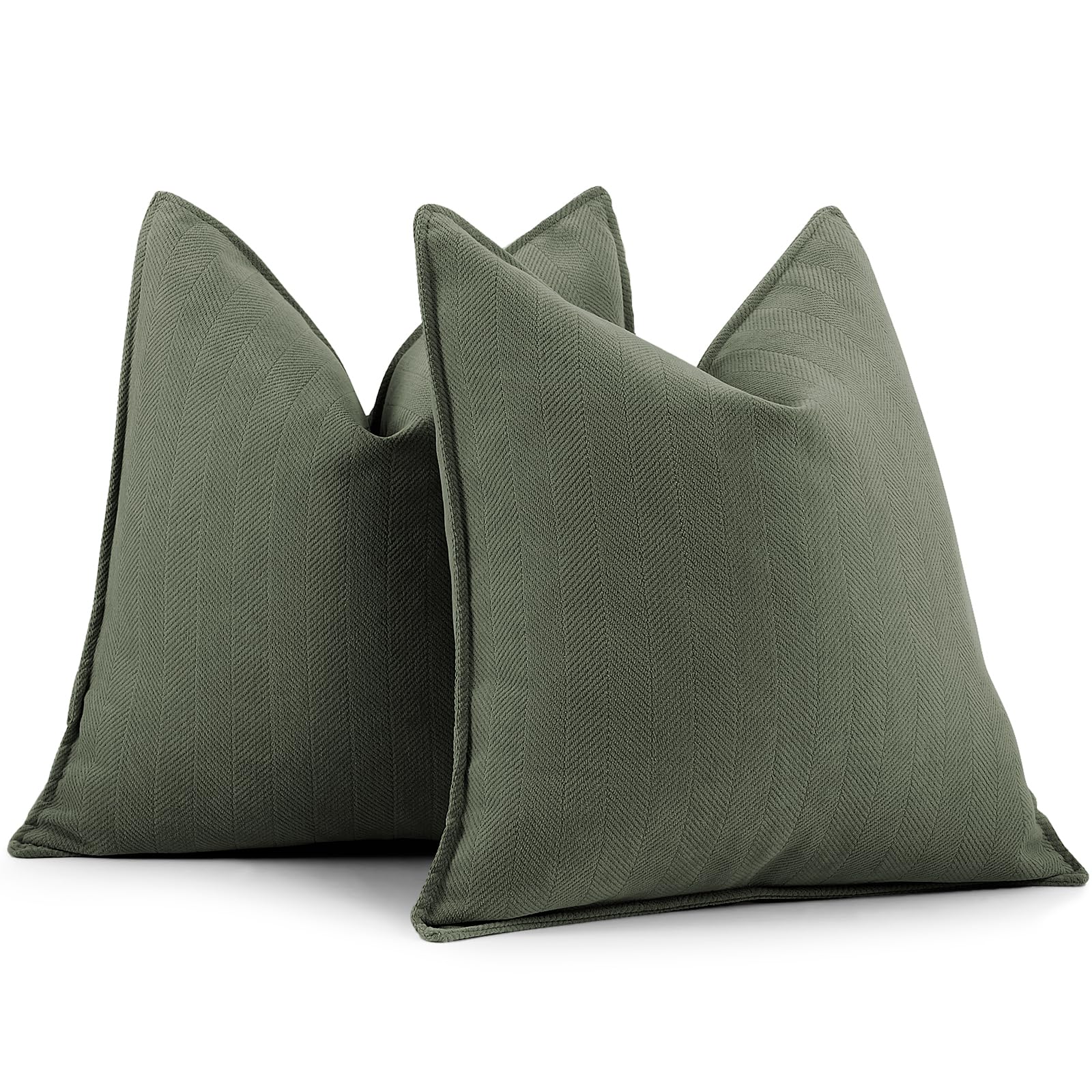 ZWJD Cushion Covers 65x65 Set Of 2 Chenille Cushion Cover Sofa Cushions Pillowcases With An Elegant Design, Soft And Luxurious Decorative Throw Pillows For The Couch, Bed And Home Decoration — image 1