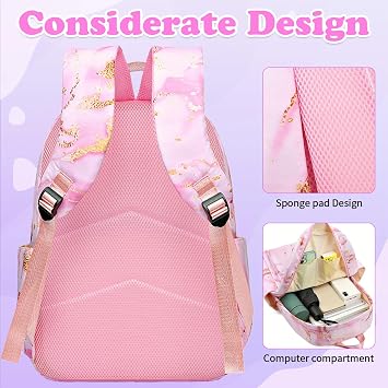 Kpop School Backpack 3-Piece Set with Waterproof Kpop School Bag Lunch Bag and Pencil Case Suitable as a Learning Camping Travel Birthday Gift and Stationery Set for Girls 6