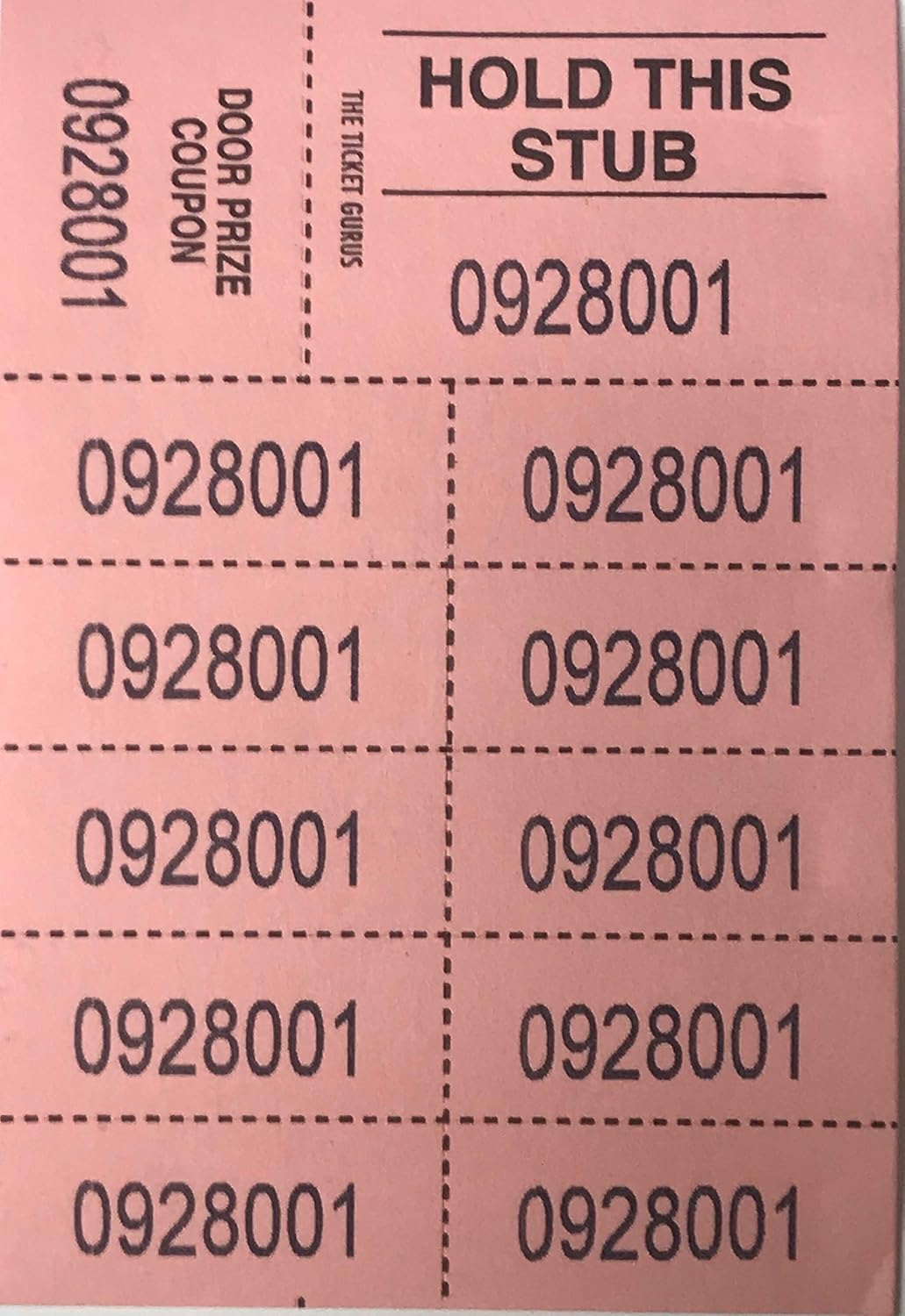 Auction Tickets-10 Number-500ct (Pink)