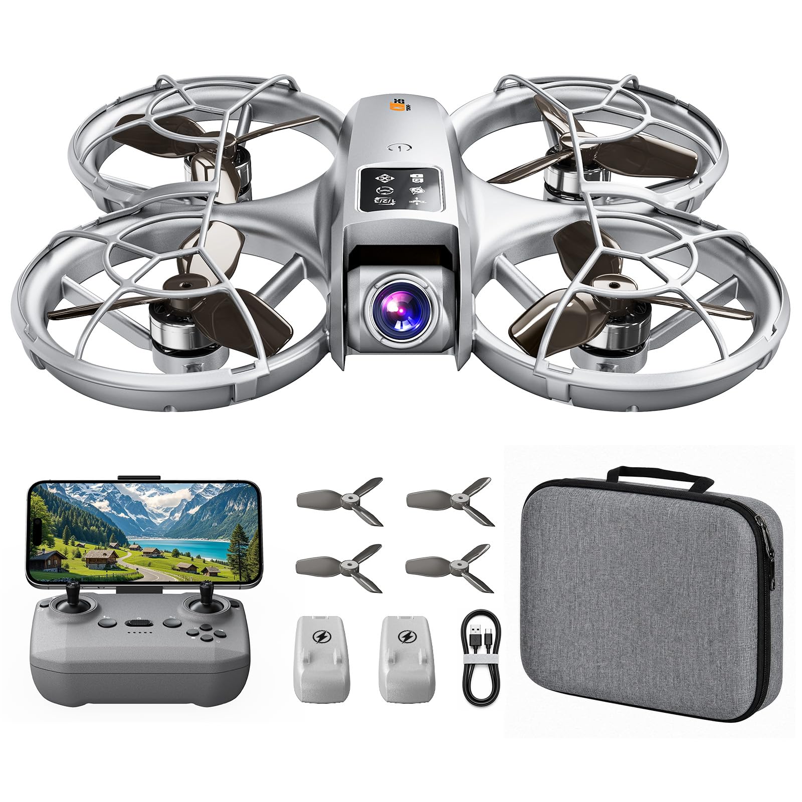 Mini Drone with HD FPV Camera, Beginner Friendly RC Quadcopter for Teens Adults,...