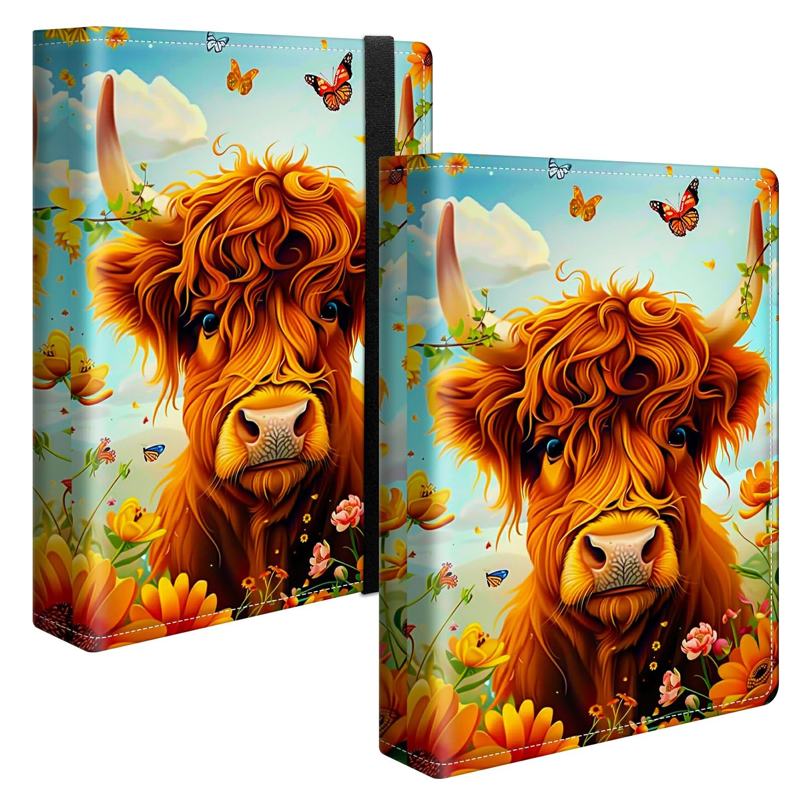 Highland Cow Photo Album 4x6 120 Pockets Photos with Strong Elastic Band