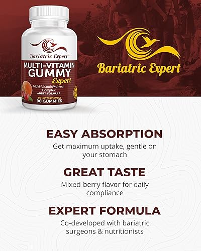 Miniatura 5 de Bariatric Expert - Gomitas multivitamínicas – Suplemento dietético de fusión rápida para adultos después de la manga gástrica y bypass, recomendado